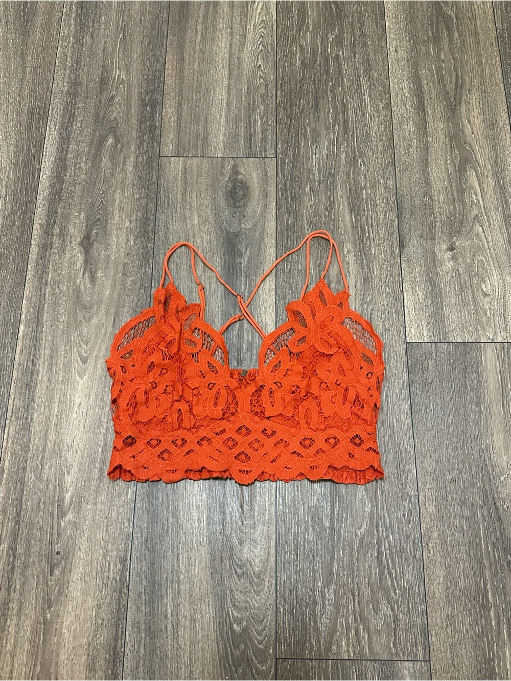 Orange Lace Bralette